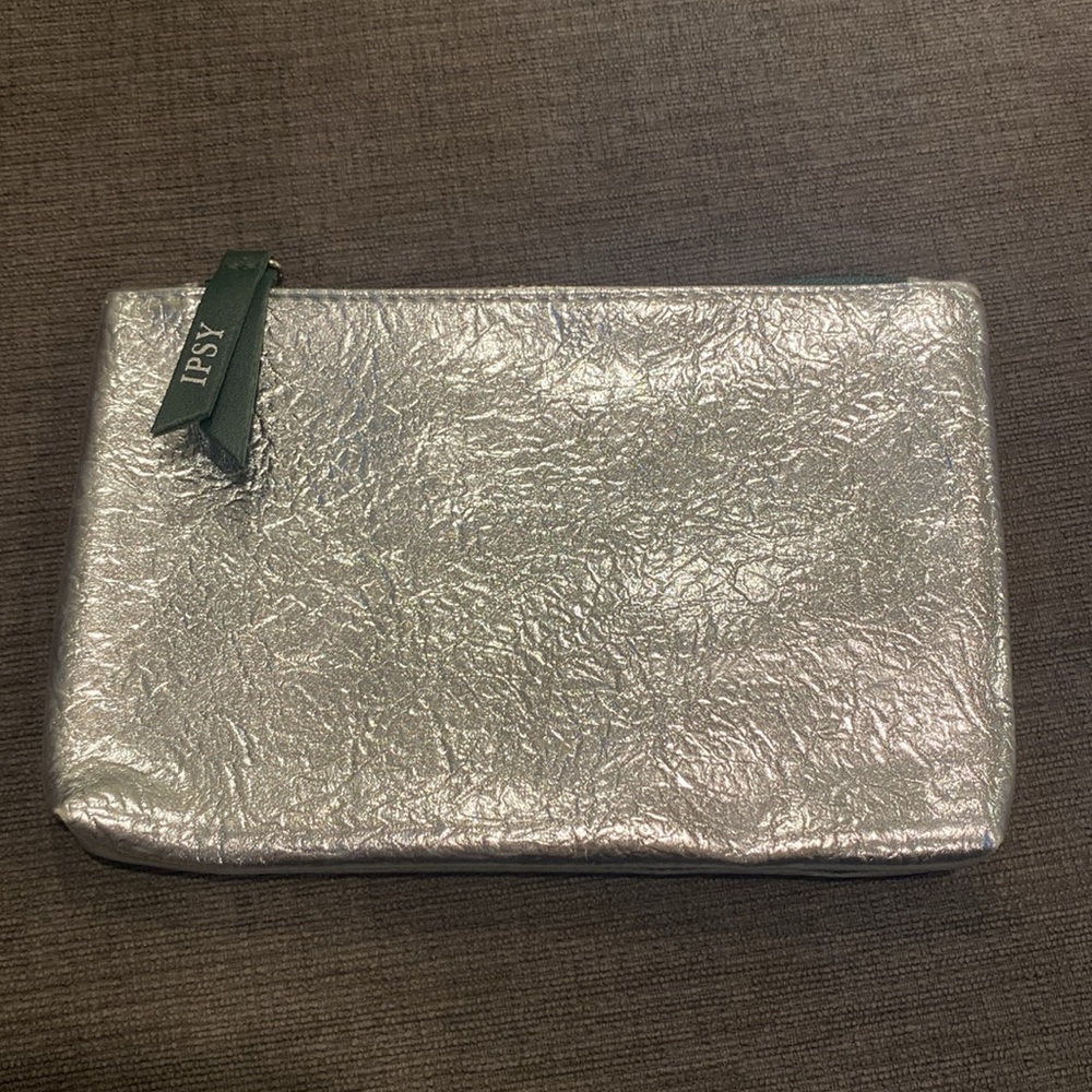 Ipsy Silver Makeup Bag      cosmetics cosmetic bags beauty pouch pouches - Picture 2 of 4